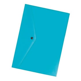 Carpeta Cierre Botón Sobre Azul