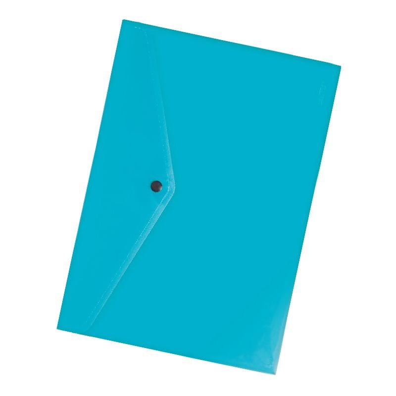 Carpeta Cierre Botón Sobre Azul