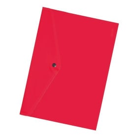 Carpeta Cierre Botón Sobre Rojo Fresa