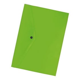 Carpeta Cierre Botón Sobre Verde