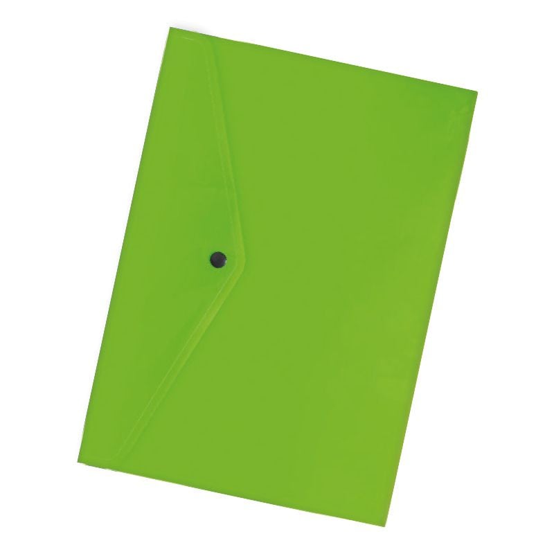 Carpeta Cierre Botón Sobre Verde