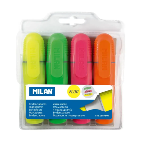 Bolsa 4 Subrayadores Fluo Milan