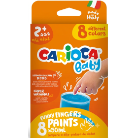 Pack 8 Témperas de Dedos Carioca Baby