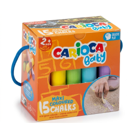 Tizas de Colores Carioca Baby Maxi 15 Unidades