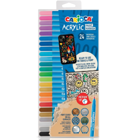 Pack de 24 Rotuladores Acrílicos Carioca Punta Media