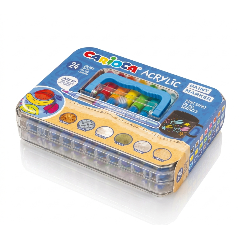 Pack de 24 Rotuladores Acrílicos Carioca Punta Pincel