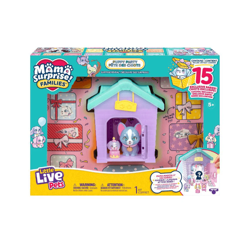 Little Live Pets Mama Surprise Families Casa de Juegos Perros