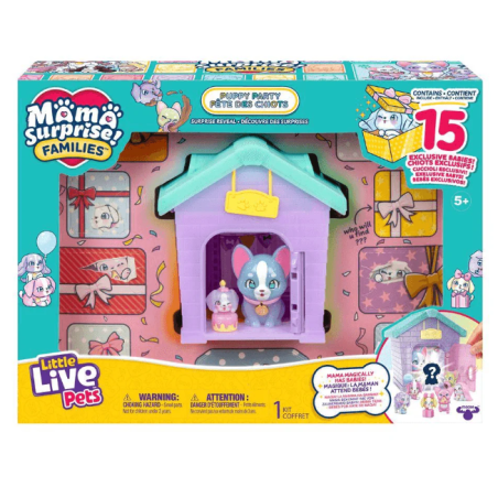 Little Live Pets Mama Surprise Families Casa de Juegos Perros