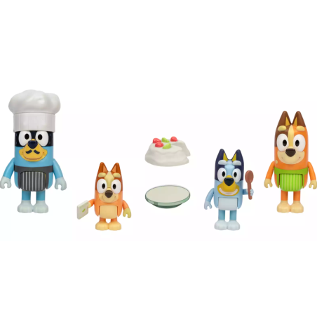 Bluey Set Jugar a Ser Chef con 4 Figuras