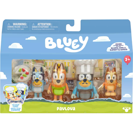 Bluey Set Jugar a Ser Chef con 4 Figuras.