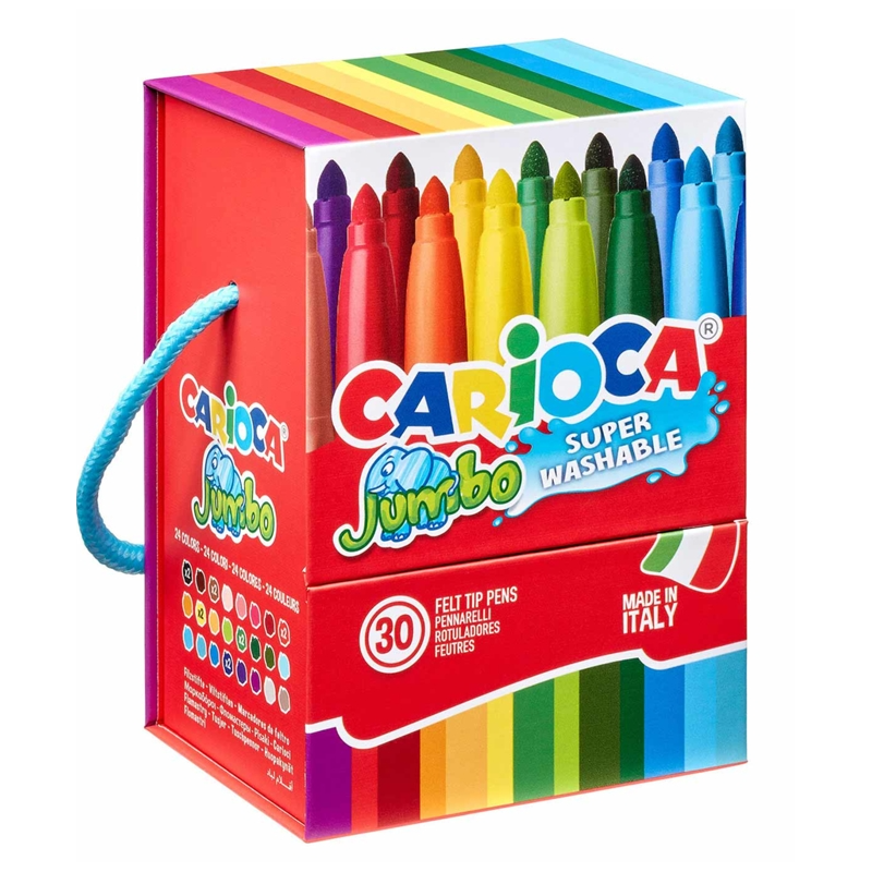 Set 30 Rotuladores Jumbo Carioca Super Washable
