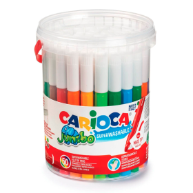 Cubo 50 Rotuladores Jumbo Carioca Super Washable
