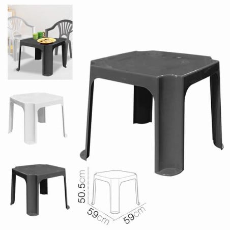 Mesa Infantil De Plástico Blanca/Negra Surtida