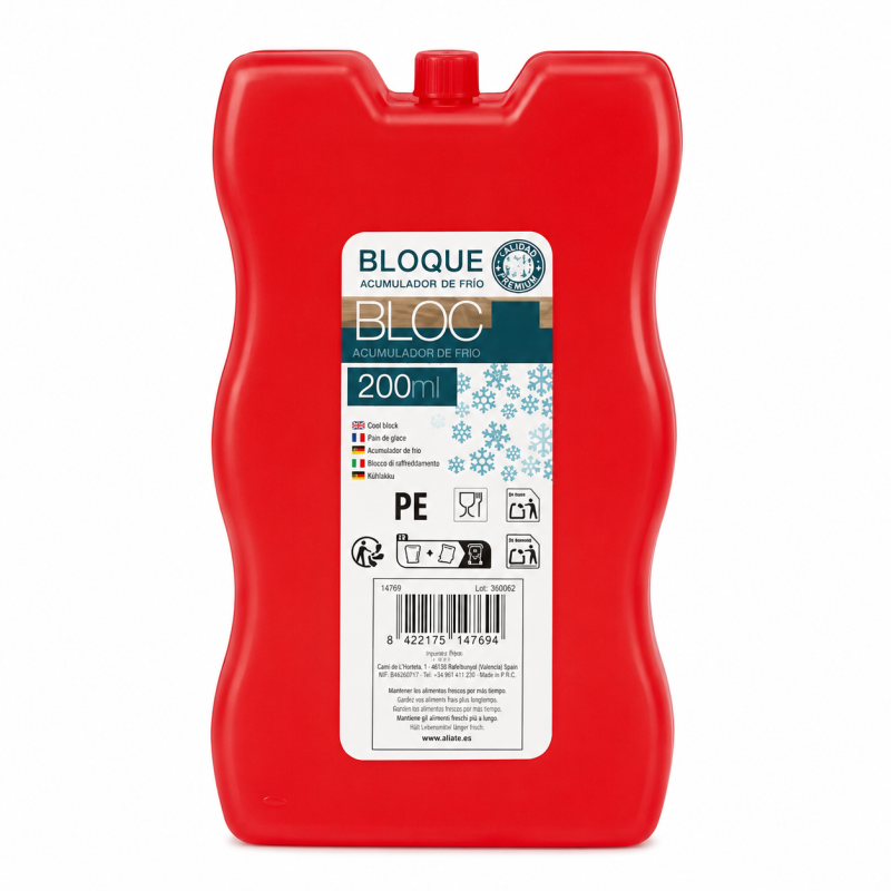 Bloque Acumulador De Frío 200 ml Surtido