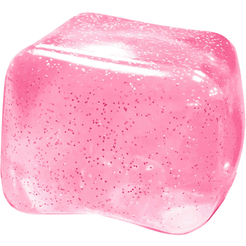 Squishy Cubo Hielo con Brillo Dorado Surtido