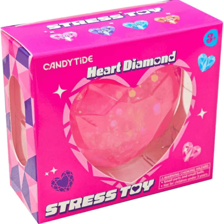 Squishy Diamante con Forma de Corazón Con Brillo Surtido