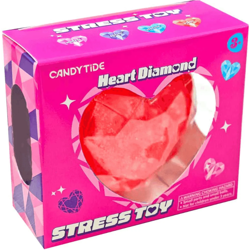 Squishy Diamante con Forma de Corazón Con Brillo Surtido