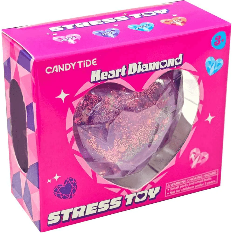 Squishy Diamante con Forma de Corazón Con Brillo Surtido