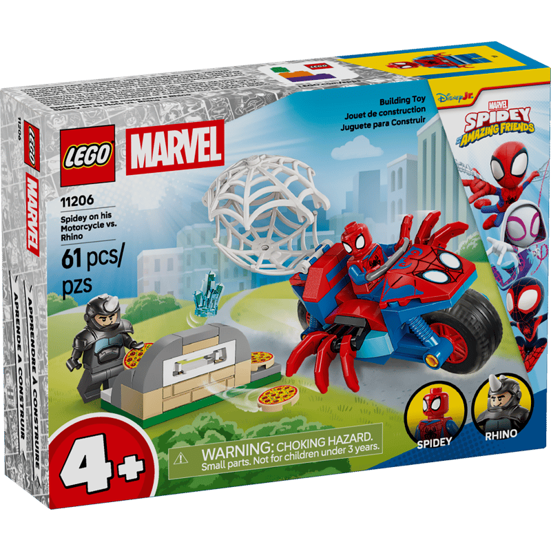 LEGO Spidey En Su Moto VS Rino 11206