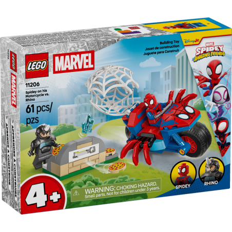 LEGO Spidey En Su Moto VS Rino 11206