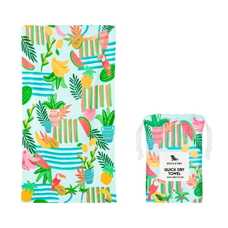 Toalla Dock & Bay Summer Tropicana XL 200 x 90 cm