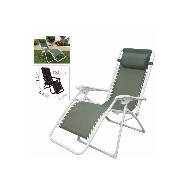 Tumbona Caqui Con Almohada 112x65x84 cm