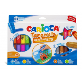Set 24 Temperellos Carioca Pintura Sólida en Barra