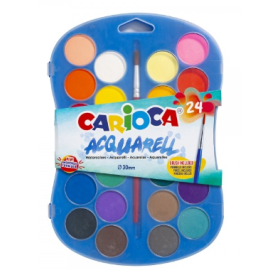 Pack 24 Acuarelas Carioca con Pincel