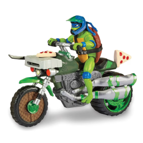 Tortugas Ninja Leonardo con Vehículo Ninja Kick Cycle