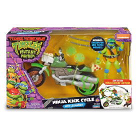 Tortugas Ninja Leonardo con Vehículo Ninja Kick Cycle 2