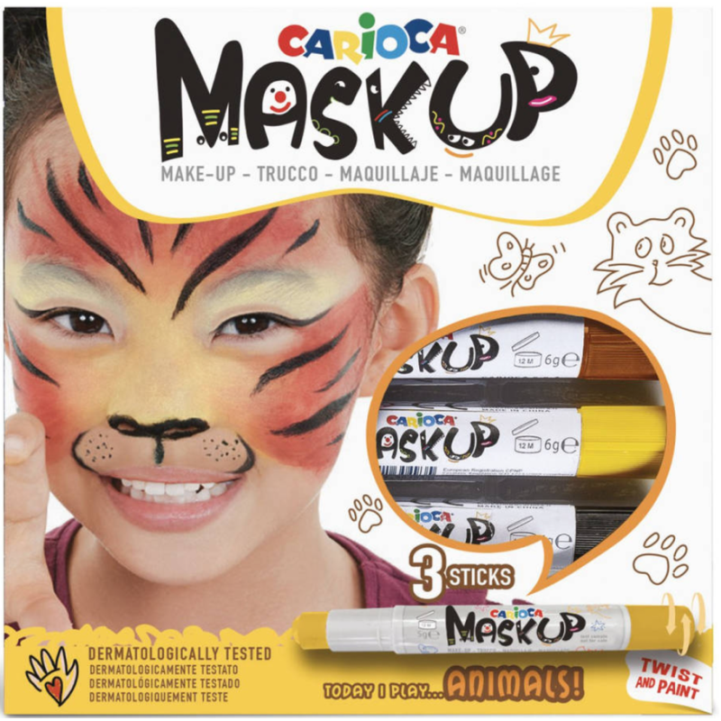 Carioca Mask Up Animales 3 Barras de Maquillaje