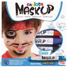 Carioca Mask Up Carnaval 3 Barras de Maquillaje