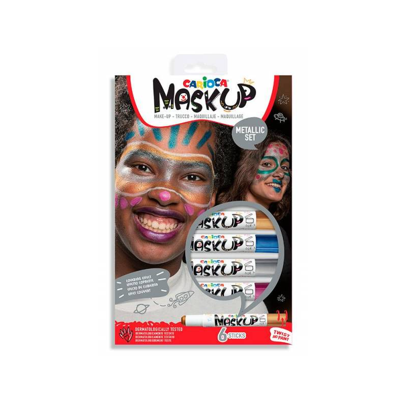 Carioca Mask Up Metálico 6 Barras de Maquillaje Facial