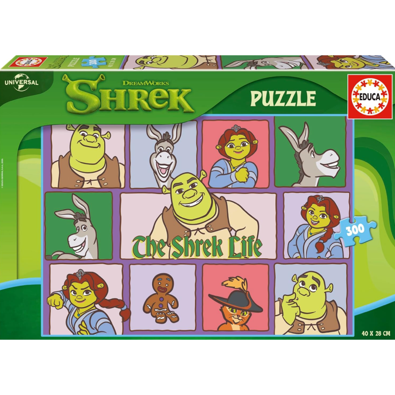 Puzzle Shrek, Fiona Y Asno 300 Pzs De Educa