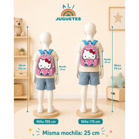 Mochila Infantil 3D Hello Kitty Corazón 25 Cm De K-Ractermania 2
