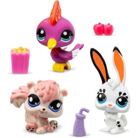 Pack De 3 Mascotas  Little Pet Shop Serie 2