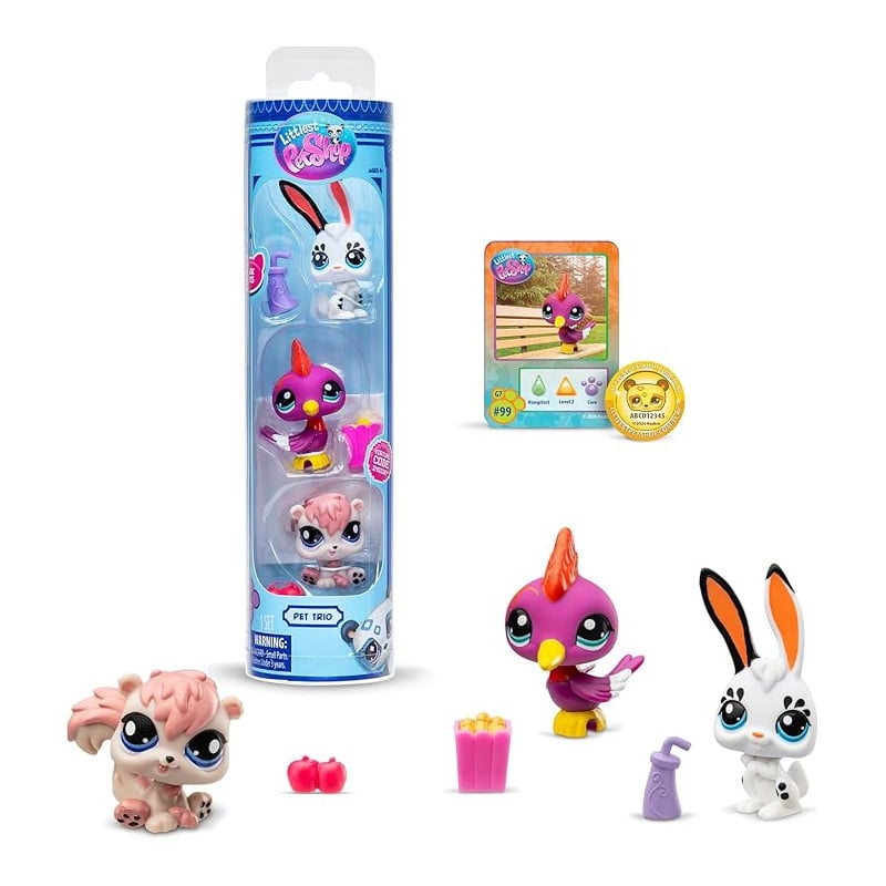 Pack De 3 Mascotas  Little Pet Shop Serie 2
