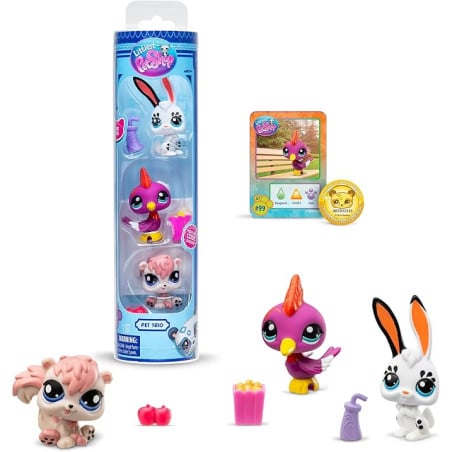 Pack De 3 Mascotas  Little Pet Shop Serie 2