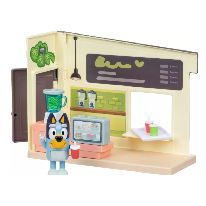 Playset Bluey Puesto de Zumo con Figura y...