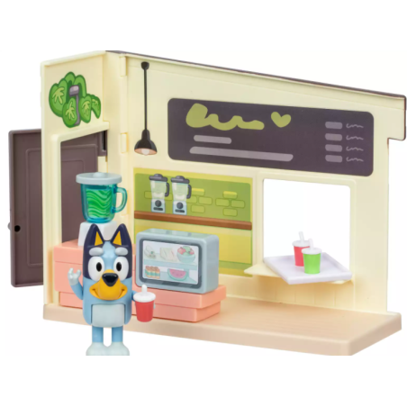 Playset Bluey Puesto de Zumo con Figura y Accesorios