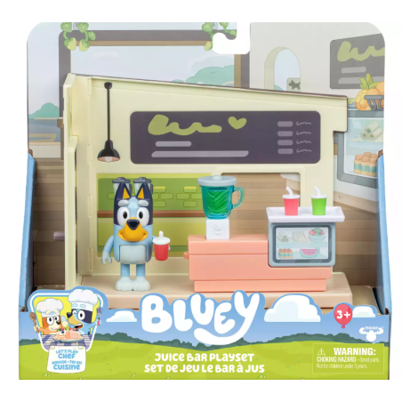Playset Bluey Puesto de Zumo con Figura y Accesorios