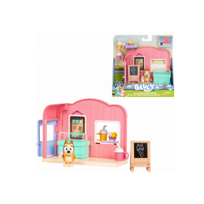 Mini Playset Bluey Heladería con Figura y...