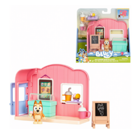 Mini Playset Bluey Heladería con Figura y Accesorios