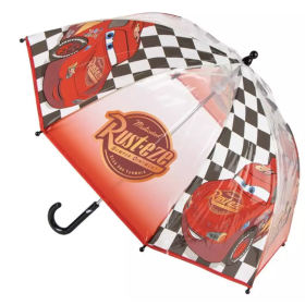 Paraguas Infantil Transparente Cars Racing Manual