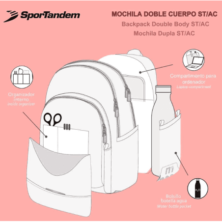 Mochila Escolar Sportandem Geo 44 Cm
