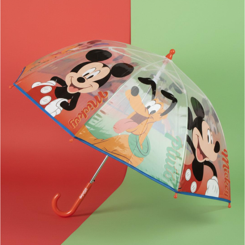 Paraguas Manual Poe Mickey Mouse Y Pluto