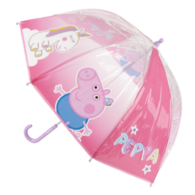 Paraguas Manual Poe Peppa Pig Y George De Artesanía Cerdá