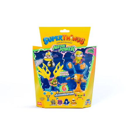 Pack 6 Superthings Neon Power 2 Exoskeletons
