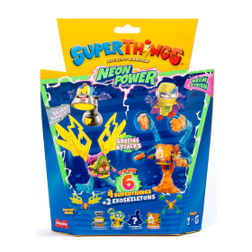 PACK 6 SUPERTHINGS NEON POWER 2 EXOSKELE 2