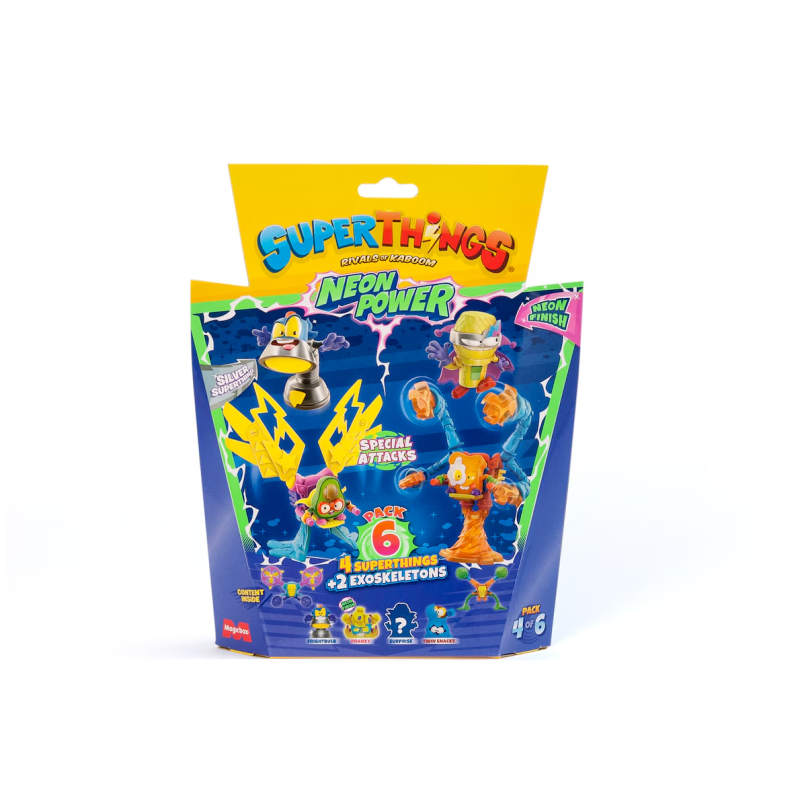 Pack 6 Superthings Neon Power 2 Exoskeletons